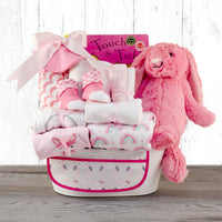 Hello Baby Girl Gift Basket
