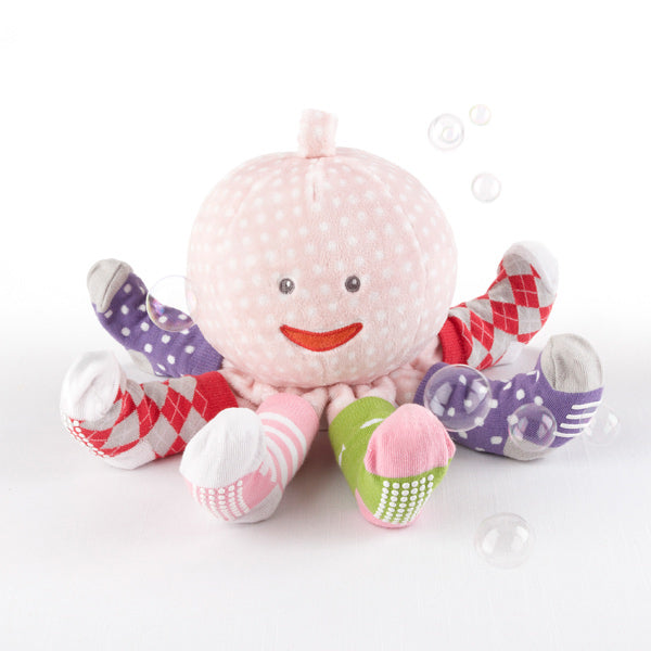 "Mrs. Sock T. Pus" Plush Pink Octopus with Socks